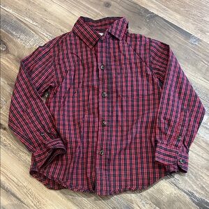 Classic Club Plaid Red and Black Kids Shirt size 4/5